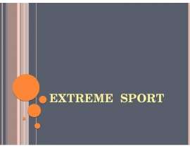 Презентация Extreme sport