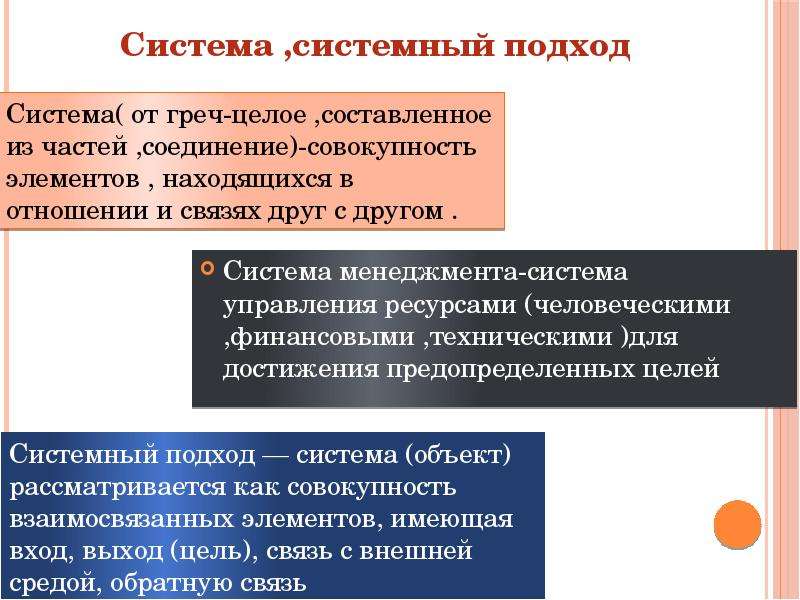 Системный подход презентация