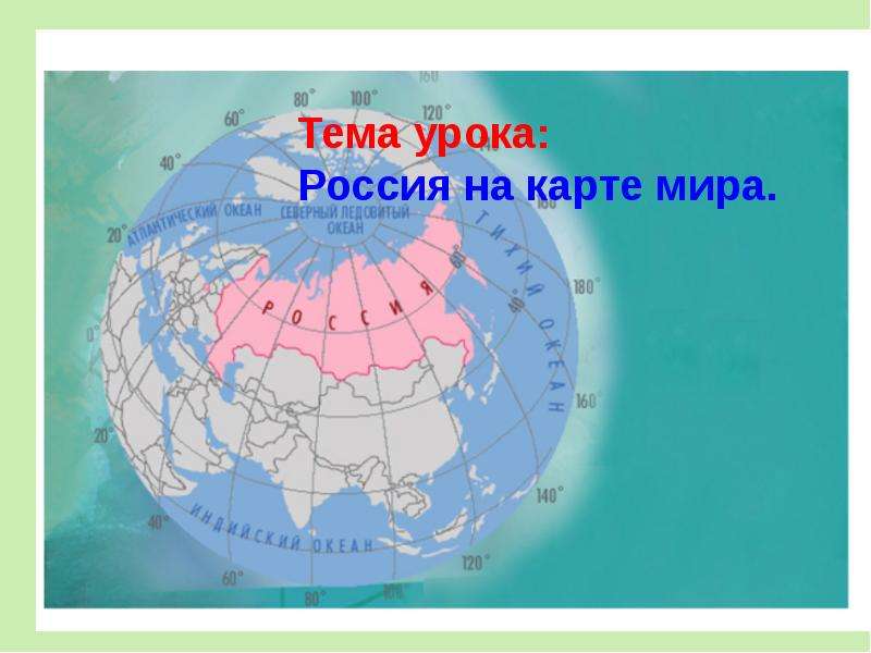 Конспект урока россия на карте. Тема урока Россия на карте. Расположение России по отношению к 0 экватору.