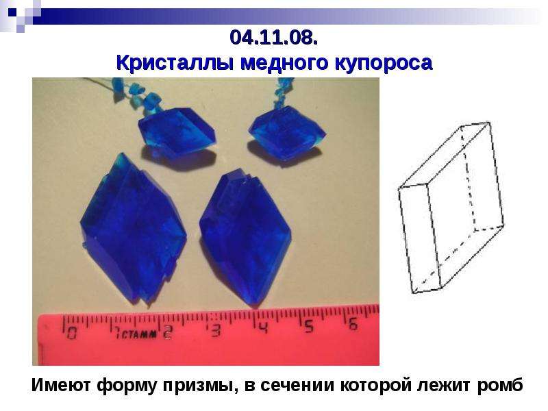 Кристаллическая решетка медного купороса картинка