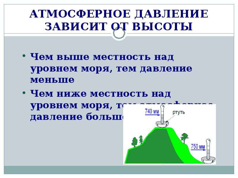 На рисунке отражены зависимости атмосферного давления и давления атмосферного кислорода