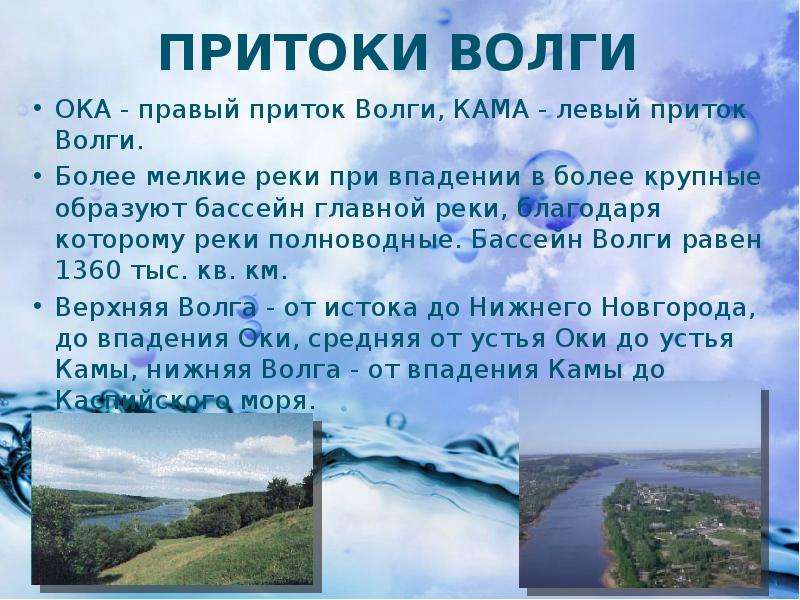 Какие притоки имеет река. Правые притоки реки Волга. Левые притоки реки Волга. Реки Волга притоки реки Волга. Притоки Волги правые и левые.
