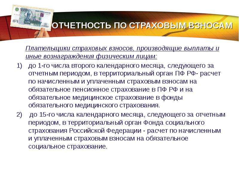 Виды страховых взносов. Отчетность по страховым взносам. Страховые взносы отчетность. Отчет о страховых взносах. Плательщики страховых взносов ФСС.