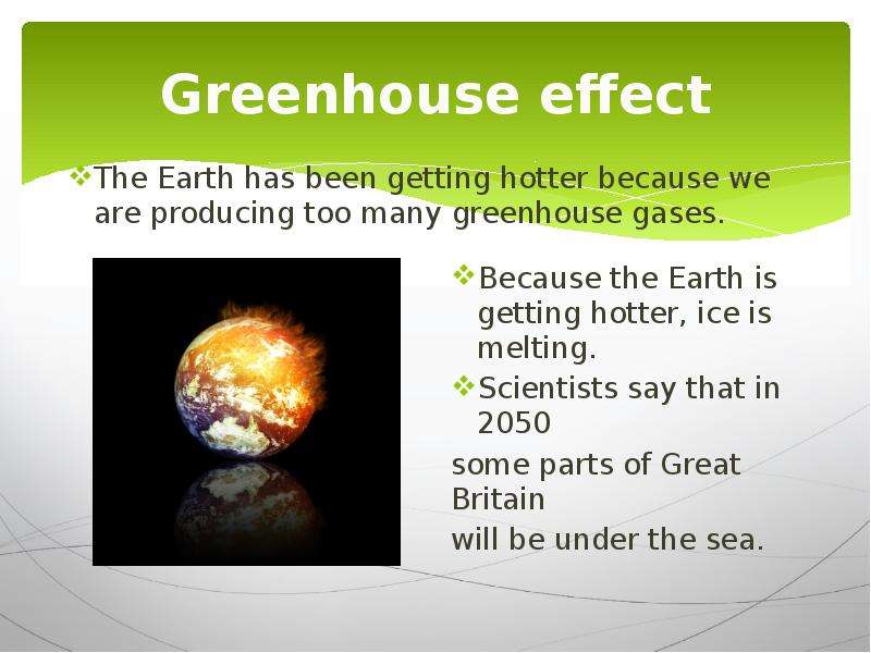 Презентация парниковый эффект на английском