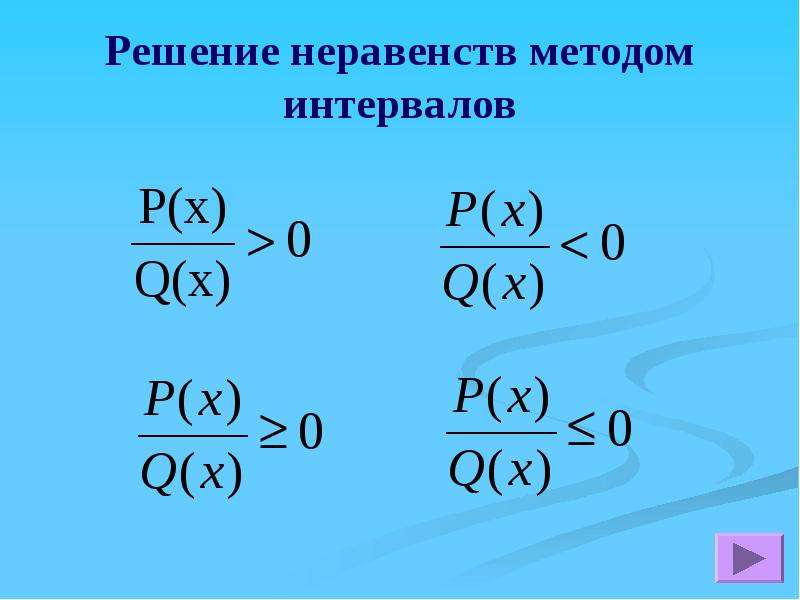 Решение неравенств методом интервалов 8 класс презентация