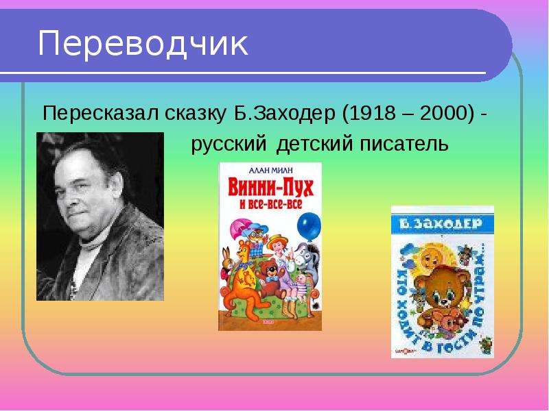 Писатели переводчики 3 класс презентация