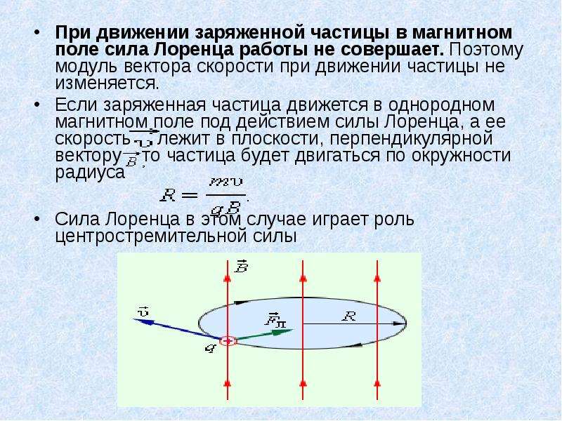 На рисунке изображено движение положительно заряженной частицы в однородном