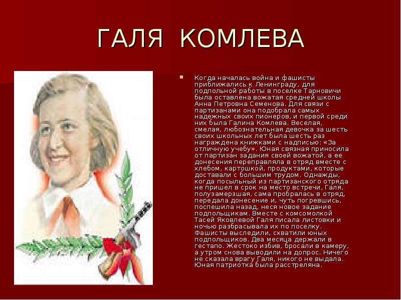 Рисунок гали комлевой