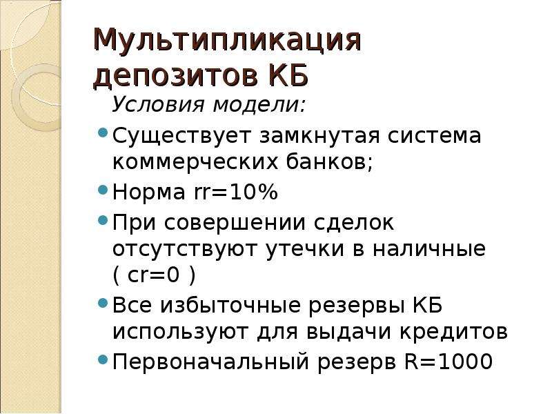 Депозитный мультипликатор это. Депозитный мультипликатор. Избыточные резервы банка. Избыточные резервы.