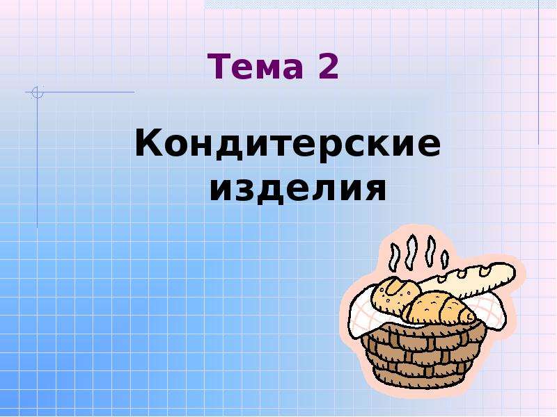 Презентация на тему кондитерские изделия