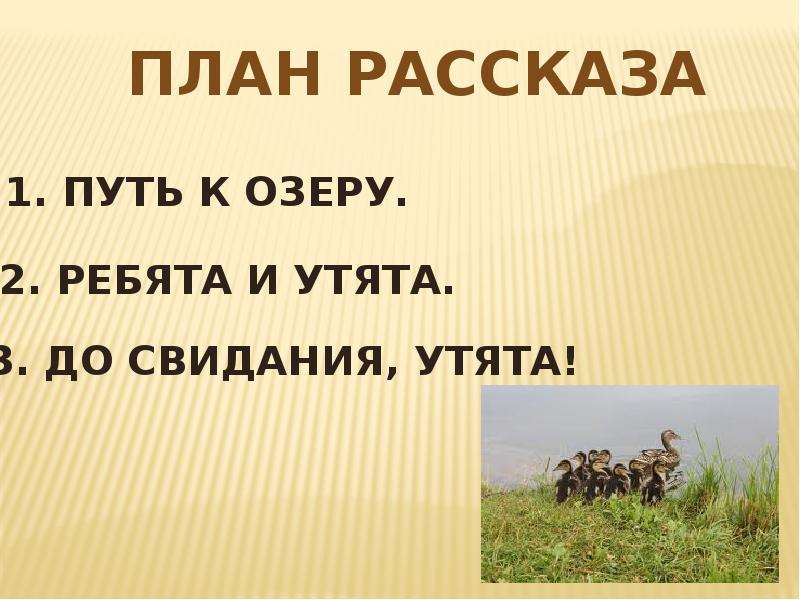 Составь план рассказа запиши или нарисуй ребята и утята