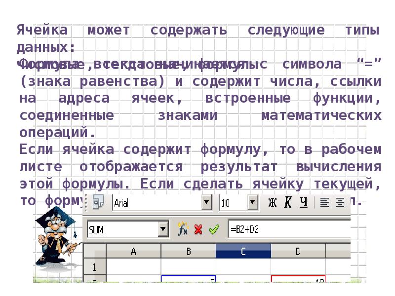 Числа ссылка. Ячейка может содержать следующую информацию. Ячейка электронной таблицы может иметь следующий вид. Что может содержать ячейка. Ячейка электронной таблицы может иметь вид.