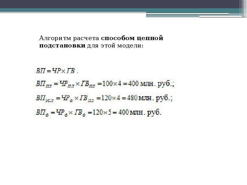 Схема приема цепных подстановок