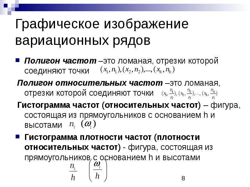 Постройте дискретный вариационный ряд и нарисуйте полигон относительных частот