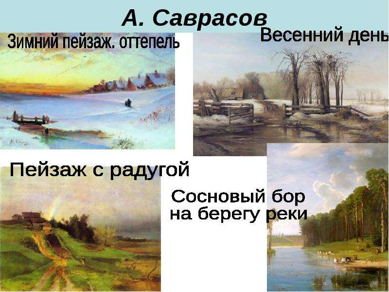 А саврасов сосновый бор на берегу реки описание картины 3 класс презентация