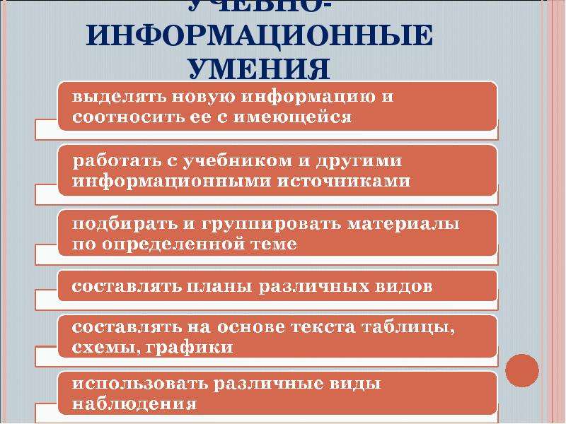 Информационные умения младших школьников. Информационные умения. Умения работы с информацией. Учебно-информационные умения.