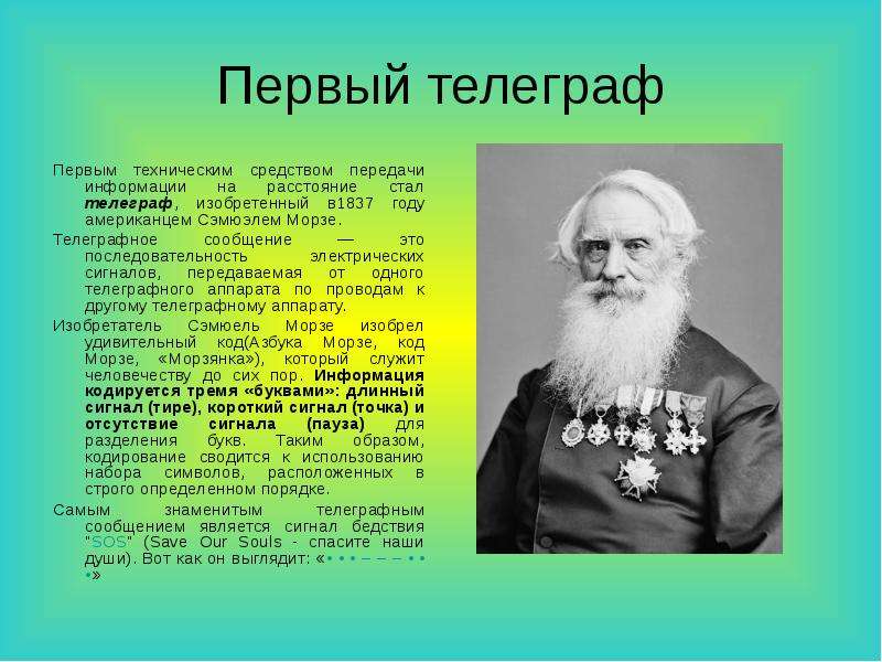 В каком году появился телеграф