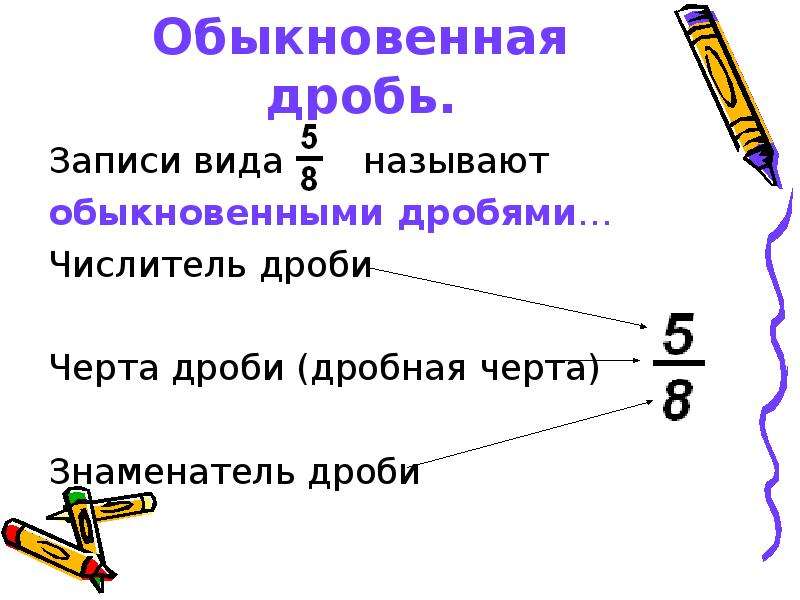 Находится под чертой дроби. Обыкновенные дроби. Виды обыкновенных дробей. Черта дроби. Дробная черта.