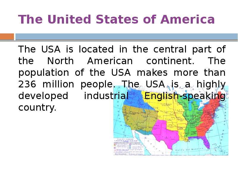 Презентация на английском о usa