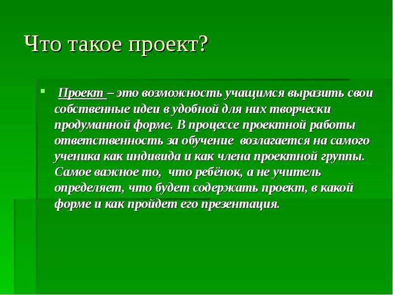 Шо такое проект