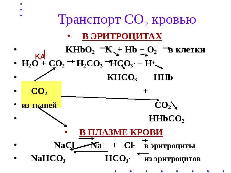 Схема образования со2