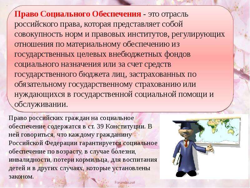 Право человека на социальное обеспечение презентация