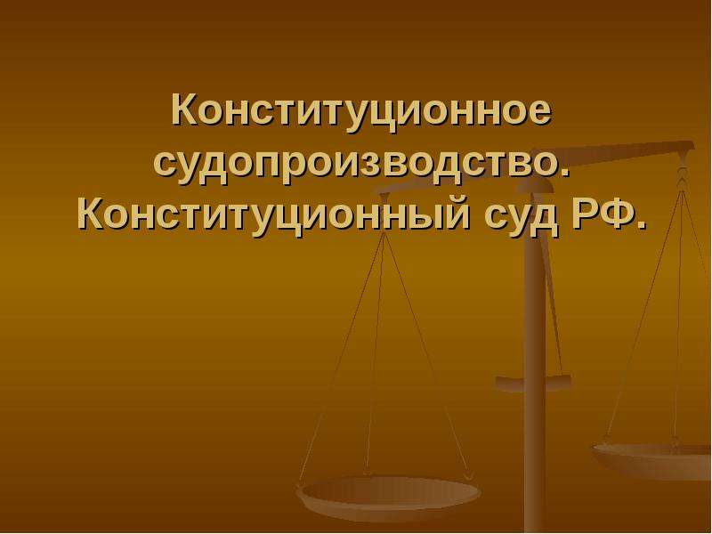 Конституционное судопроизводство презентация 11 класс профильный уровень