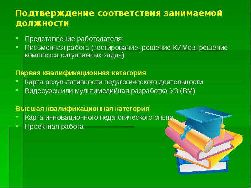 Образец представления на учителя для аттестации