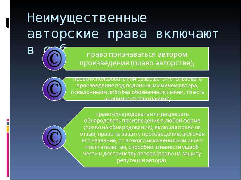 Есть ли авторские. Неимущественное авторское право это. Презентация на тему авторские права. Личные неимущественные права авторского права. Защита авторских прав.