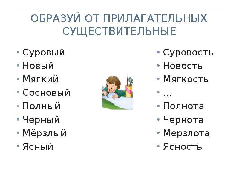 Три образованный. Суровый существительное. Черный существительное. Новый существительное. Образуйте прилагательное от сущ молодец.