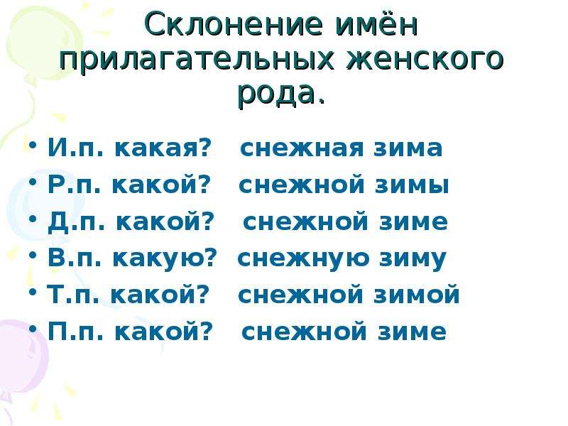 Прилагательные женского рода. Склонение имен прилагательных. Склонение прилагательных женского рода. Просклонять прилагательное женского рода. Имя прилагательное склонение имен прилагательных.