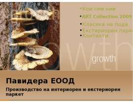 Павидера ЕООД Производство на интериорен и екстериорен паркет