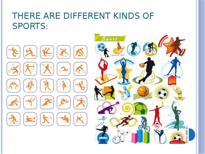 All kinds of sports. Kinds of Sports. Sports kinds of Sport. Different Types of Sports. Different kinds of Sport.