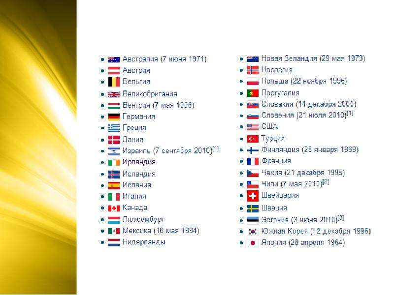 Организация экономического сотрудничества и развития презентация