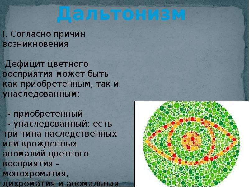 Презентация про дальтонизм