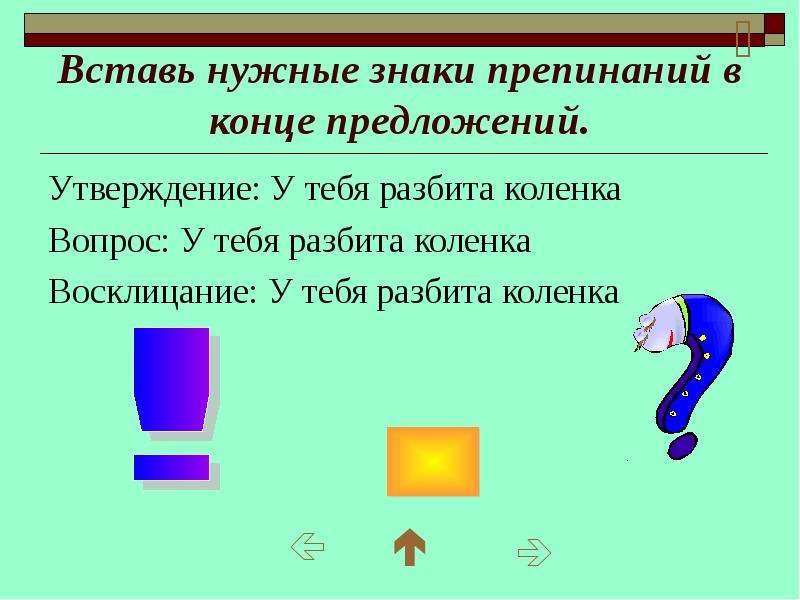 Знаки препинания в конце предложения 1 класс презентация перспектива