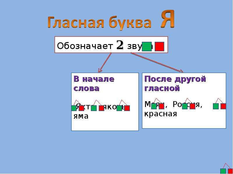 Звуки после гласных. Буква я после гласной. Буква я обозначает два звука. Звук я после гласной. Буква я обозначает 2 звука.