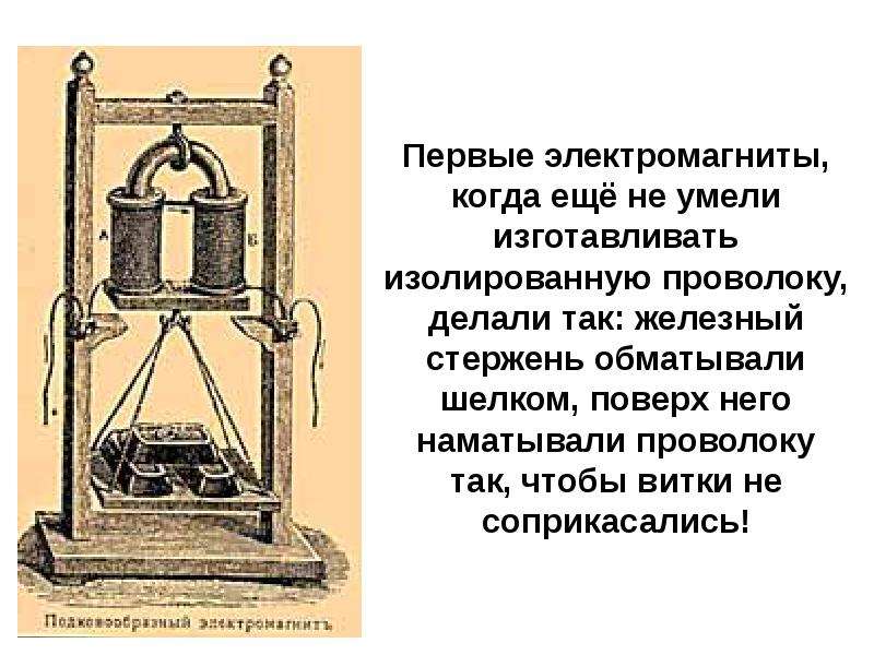 Электромагнит принцип действия и применение презентация