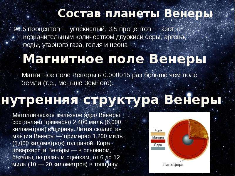 Презентация о венере 11 класс астрономия