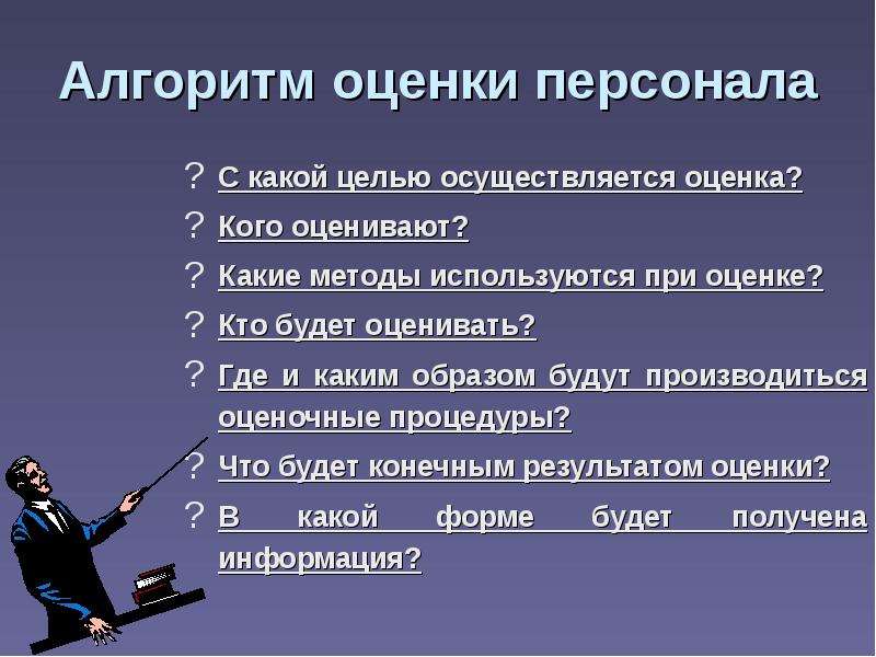 Осуществить оценку. Алгоритм оценки персонала. Алгоритм процедуры оценки персонала. Алгоритм аттестации персонала. Оценка работы осуществляется методом:.