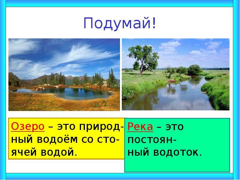 Какие бывают водоемы 2 класс окружающий мир 21 век презентация