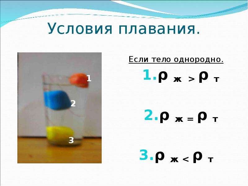 Плавание животных и человека физика 7 класс презентация