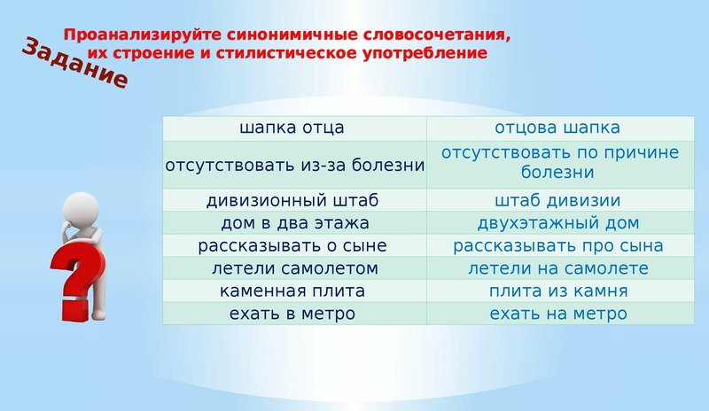 Словосочетание в разных значениях. 10 Словосочетаний. Любое словосочетание.