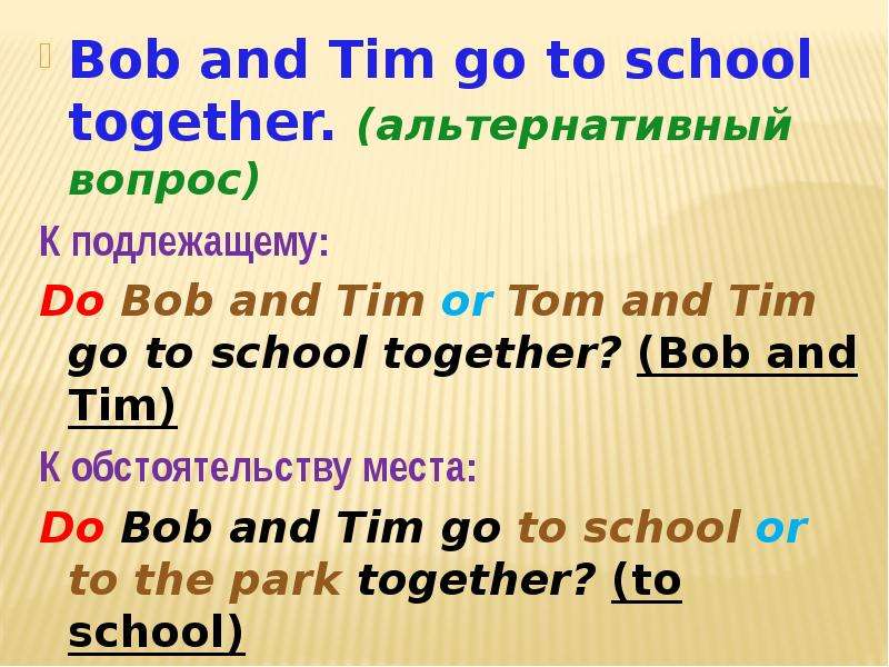 Вопрос к подлежащему в английском. Задать вопрос к подлежащему ребята. Alternative conjunction.