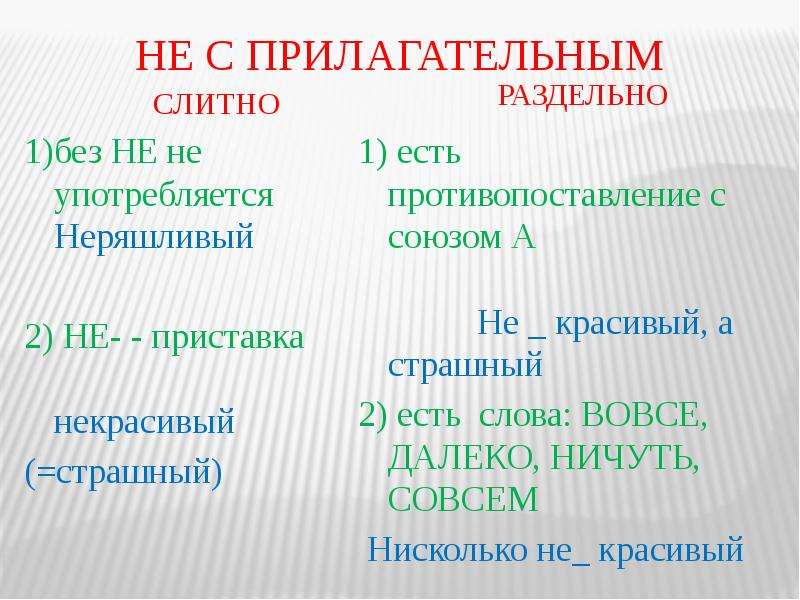 Слова прилагательные пишущиеся слитно. Написание не с прилагательными правило 6 класс. Не с именами прилагательными таблица. Правописание не с прилагательные. Не с прилагательными правило.