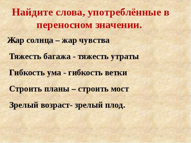 Слова их значения употребления