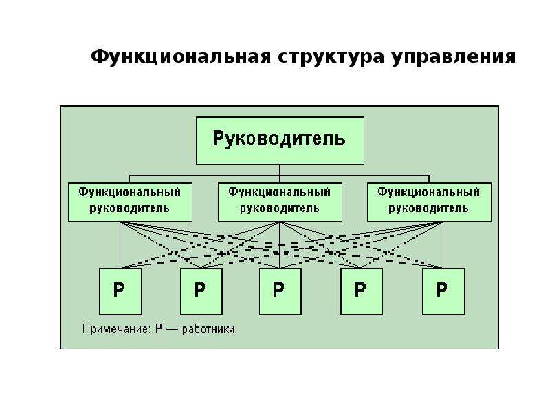 Схема функциональной структуры управления предприятием