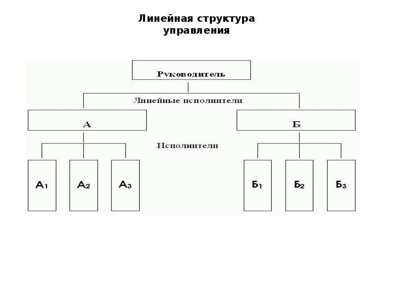 Линейная организационная структура схема