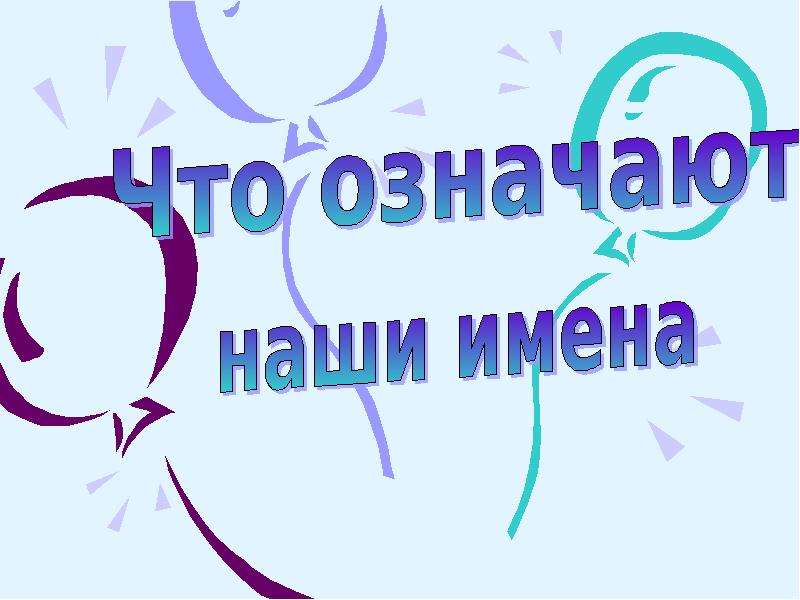 Проект что означают наши имена 7 класс