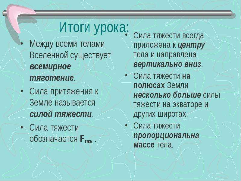 Конспект урока сила тяжести 7 класс. Что такое тяготение к человеку.